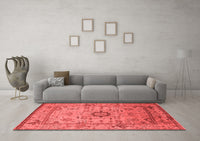 Machine Washable Oriental Red Industrial Rug, wshurb1548red