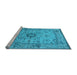 Sideview of Machine Washable Oriental Light Blue Industrial Rug, wshurb1548lblu