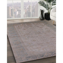 Mid-Century Modern Rose Purple Oriental Rug in Family Room, urb1549