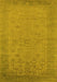 Oriental Yellow Industrial Rug, urb1549yw