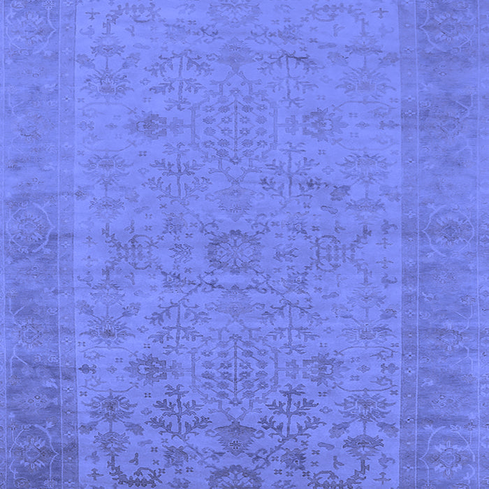 Machine Washable Oriental Blue Industrial Rug, wshurb1549blu