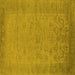 Square Oriental Yellow Industrial Rug, urb1549yw