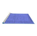 Sideview of Machine Washable Oriental Blue Industrial Rug, wshurb1549blu