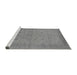 Sideview of Machine Washable Oriental Gray Industrial Rug, wshurb1549gry