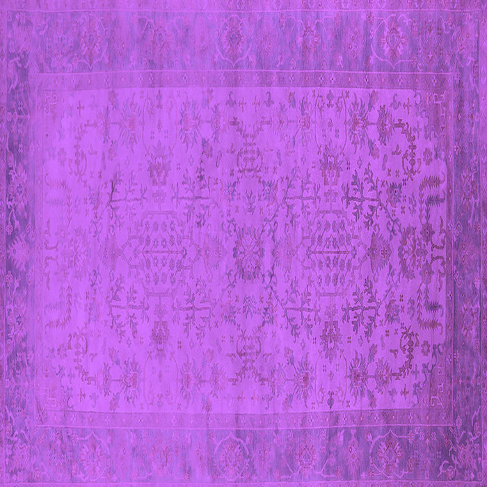 Square Machine Washable Oriental Purple Industrial Area Rugs, wshurb1549pur