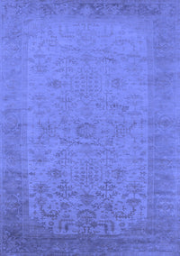 Oriental Blue Industrial Rug, urb1549blu