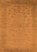 Machine Washable Oriental Orange Industrial Area Rugs, wshurb1549org