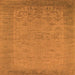 Square Oriental Orange Industrial Rug, urb1549org