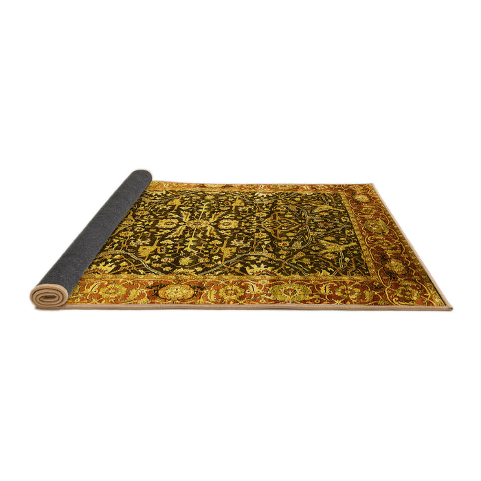 Sideview of Oriental Yellow Industrial Rug, urb1550yw