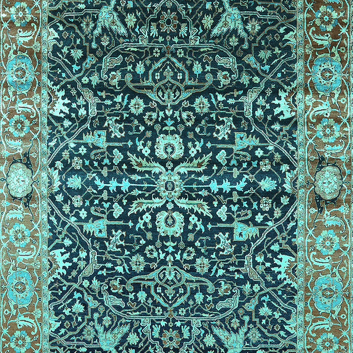Oriental Turquoise Industrial Rug, urb1550turq