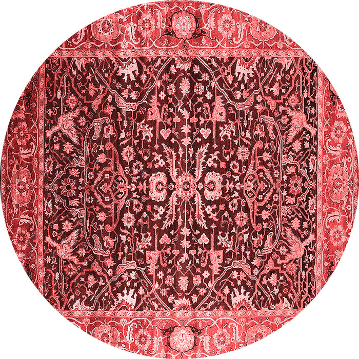 Machine Washable Oriental Red Industrial Rug, wshurb1550red