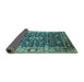 Sideview of Oriental Turquoise Industrial Rug, urb1550turq