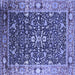 Square Oriental Blue Industrial Rug, urb1550blu