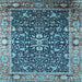 Square Oriental Light Blue Industrial Rug, urb1550lblu