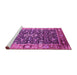 Sideview of Machine Washable Oriental Pink Industrial Rug, wshurb1550pnk