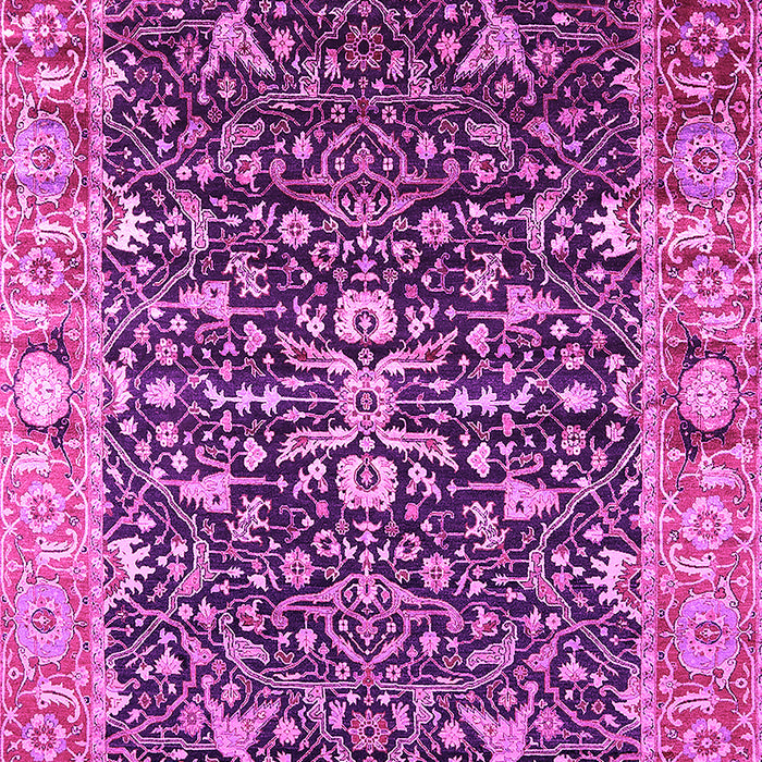 Machine Washable Oriental Pink Industrial Rug, wshurb1550pnk