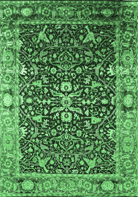 Oriental Emerald Green Industrial Rug, urb1550emgrn