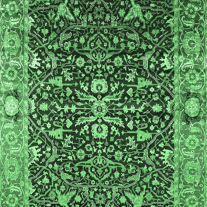 Oriental Emerald Green Industrial Rug, urb1550emgrn