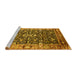 Sideview of Machine Washable Oriental Yellow Industrial Rug, wshurb1550yw