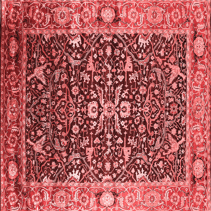 Machine Washable Oriental Red Industrial Rug, wshurb1550red