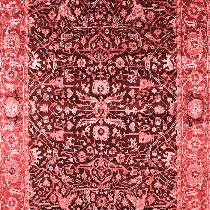 Machine Washable Oriental Red Industrial Rug, wshurb1550red