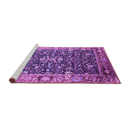 Sideview of Machine Washable Oriental Purple Industrial Area Rugs, wshurb1550pur