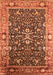 Machine Washable Oriental Orange Industrial Area Rugs, wshurb1550org