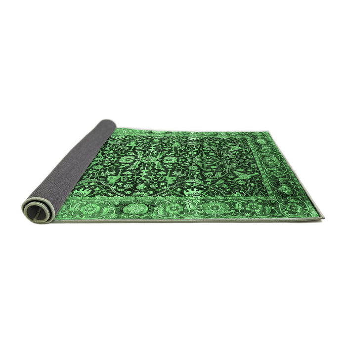 Sideview of Oriental Emerald Green Industrial Rug, urb1550emgrn
