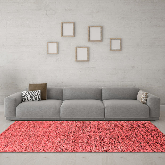 Industrial Red Washable Rugs