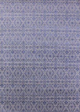 Machine Washable Industrial Modern Deep Periwinkle Purple Rug, wshurb1551