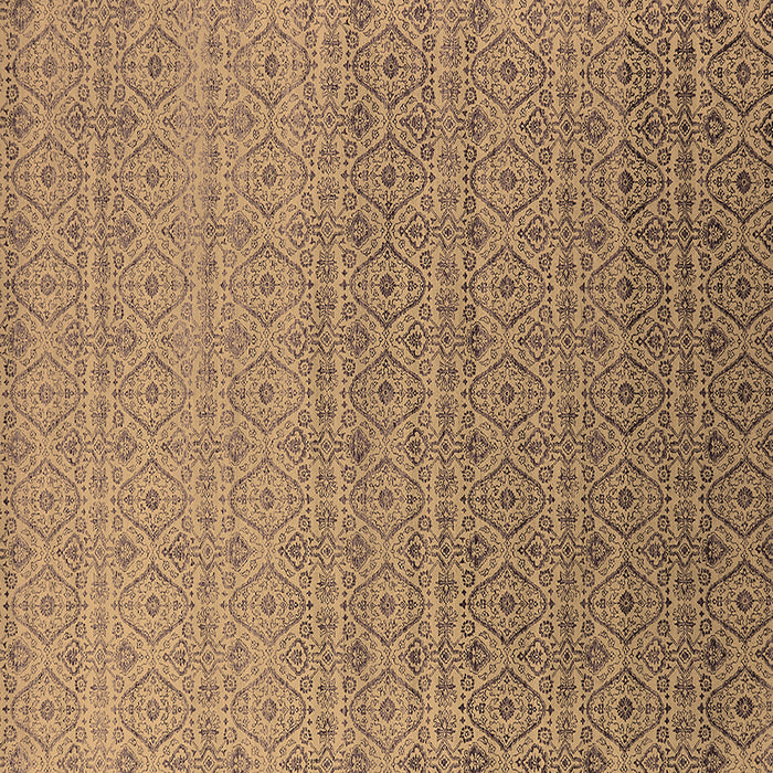 Square Machine Washable Oriental Brown Industrial Rug, wshurb1551brn