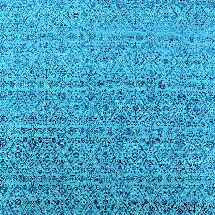 Machine Washable Oriental Light Blue Industrial Rug, wshurb1551lblu