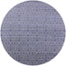 Round Mid-Century Modern Deep Purple Oriental Rug, urb1551