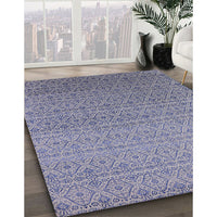 Mid-Century Modern Deep Purple Oriental Rug, urb1551