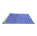 Sideview of Machine Washable Oriental Blue Industrial Rug, wshurb1551blu