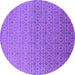 Round Oriental Purple Industrial Rug, urb1551pur