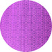 Round Oriental Pink Industrial Rug, urb1551pnk