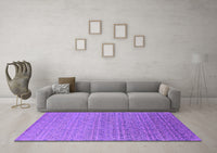 Machine Washable Oriental Purple Industrial Rug, wshurb1551pur