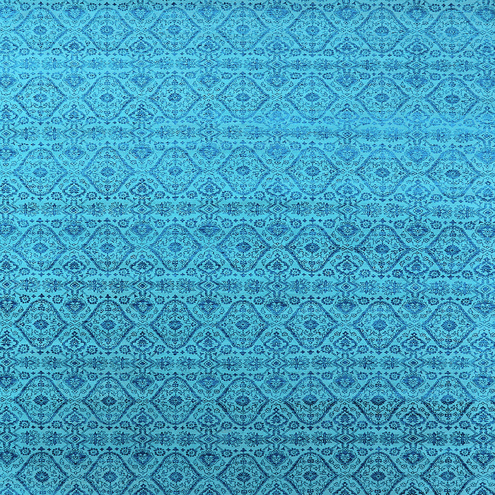 Square Oriental Light Blue Industrial Rug, urb1551lblu