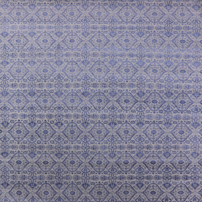 Square Mid-Century Modern Deep Purple Oriental Rug, urb1551