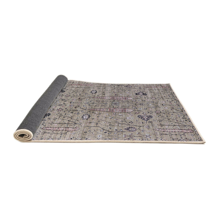 Sideview of Mid-Century Modern Silver Pink Oriental Rug, urb1552