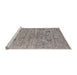 Sideview of Machine Washable Industrial Modern Silver Pink Rug, wshurb1552