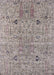 Mid-Century Modern Silver Pink Oriental Rug, urb1552