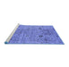 Sideview of Machine Washable Oriental Blue Industrial Rug, wshurb1552blu