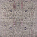 Square Mid-Century Modern Silver Pink Oriental Rug, urb1552