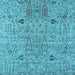 Square Oriental Light Blue Industrial Rug, urb1552lblu