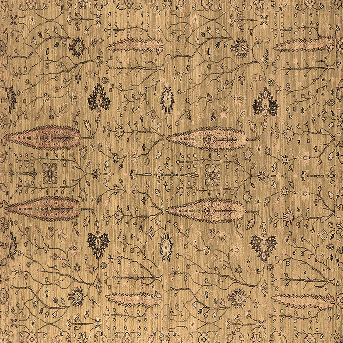 Square Oriental Brown Industrial Rug, urb1552brn