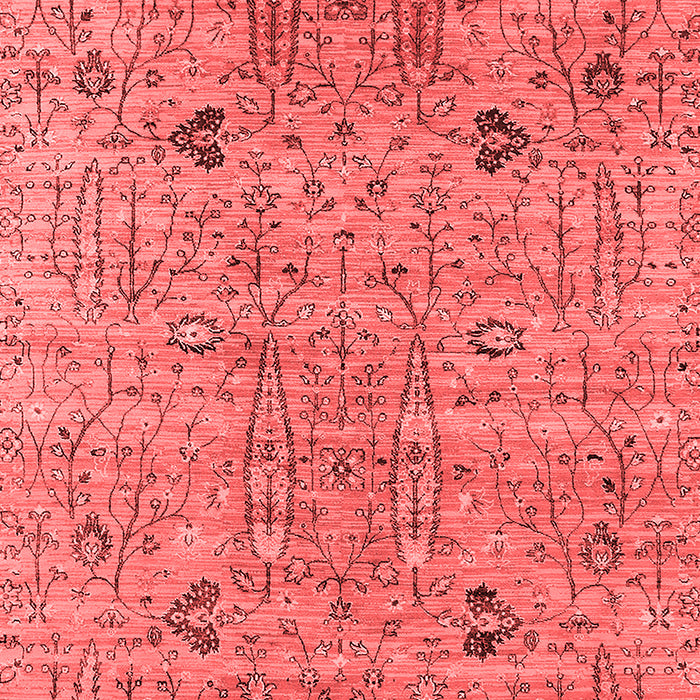 Machine Washable Oriental Red Industrial Rug, wshurb1552red