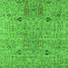 Square Oriental Green Industrial Rug, urb1552grn