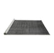 Sideview of Machine Washable Oriental Gray Industrial Rug, wshurb1553gry